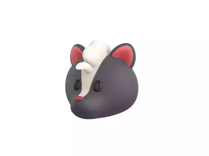 Prop177 Skunk Head 3D model