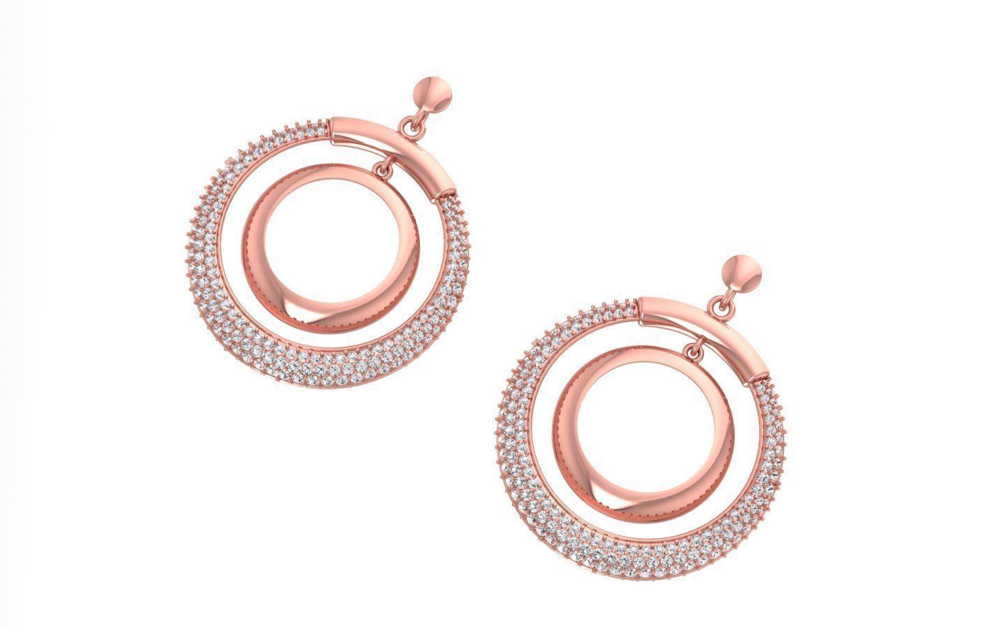 Earrings Pendant Set 3dm STL OBJ FBX Renders Details 3D print model_2