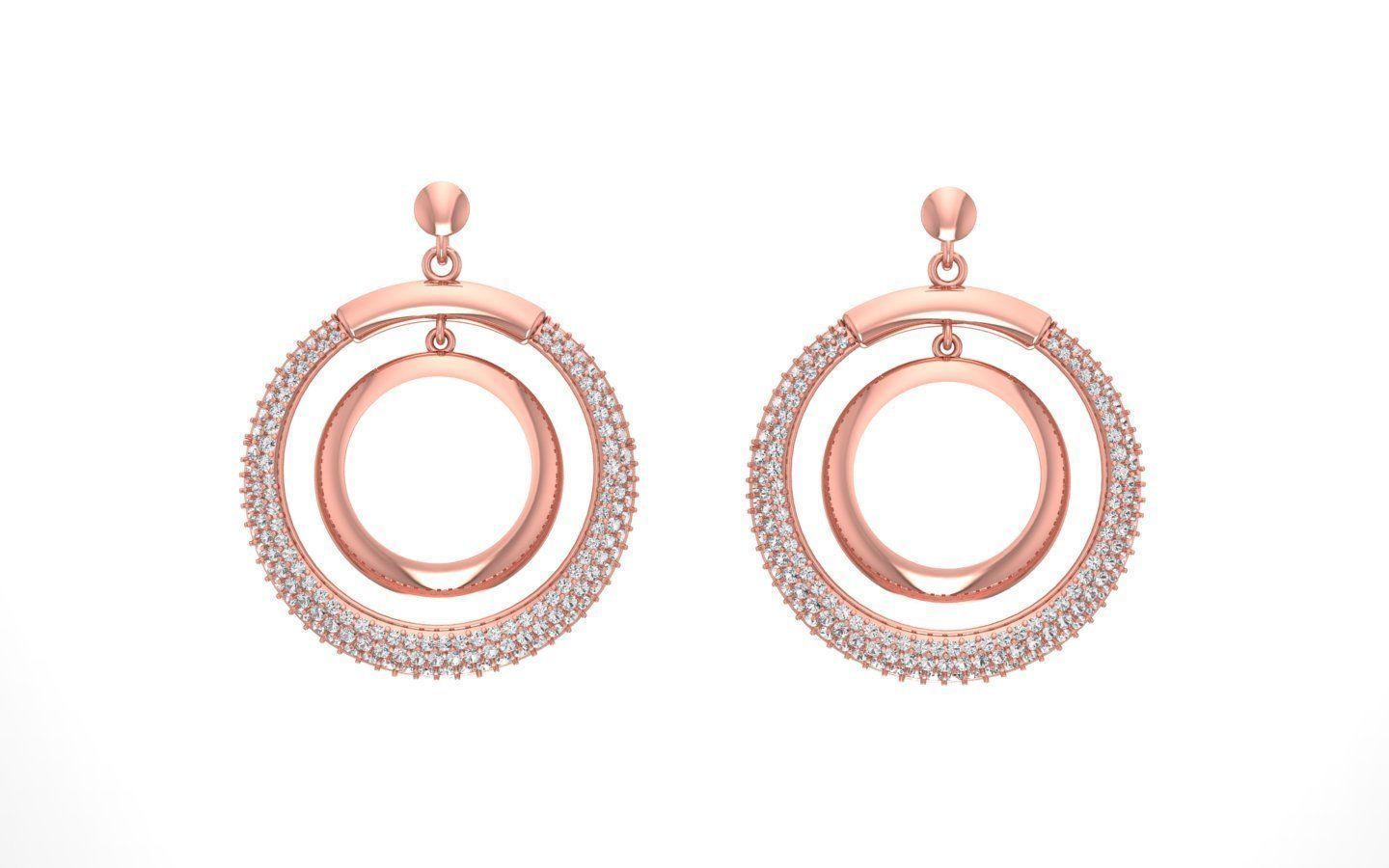 Earrings Pendant Set 3dm STL OBJ FBX Renders Details 3D print model_5