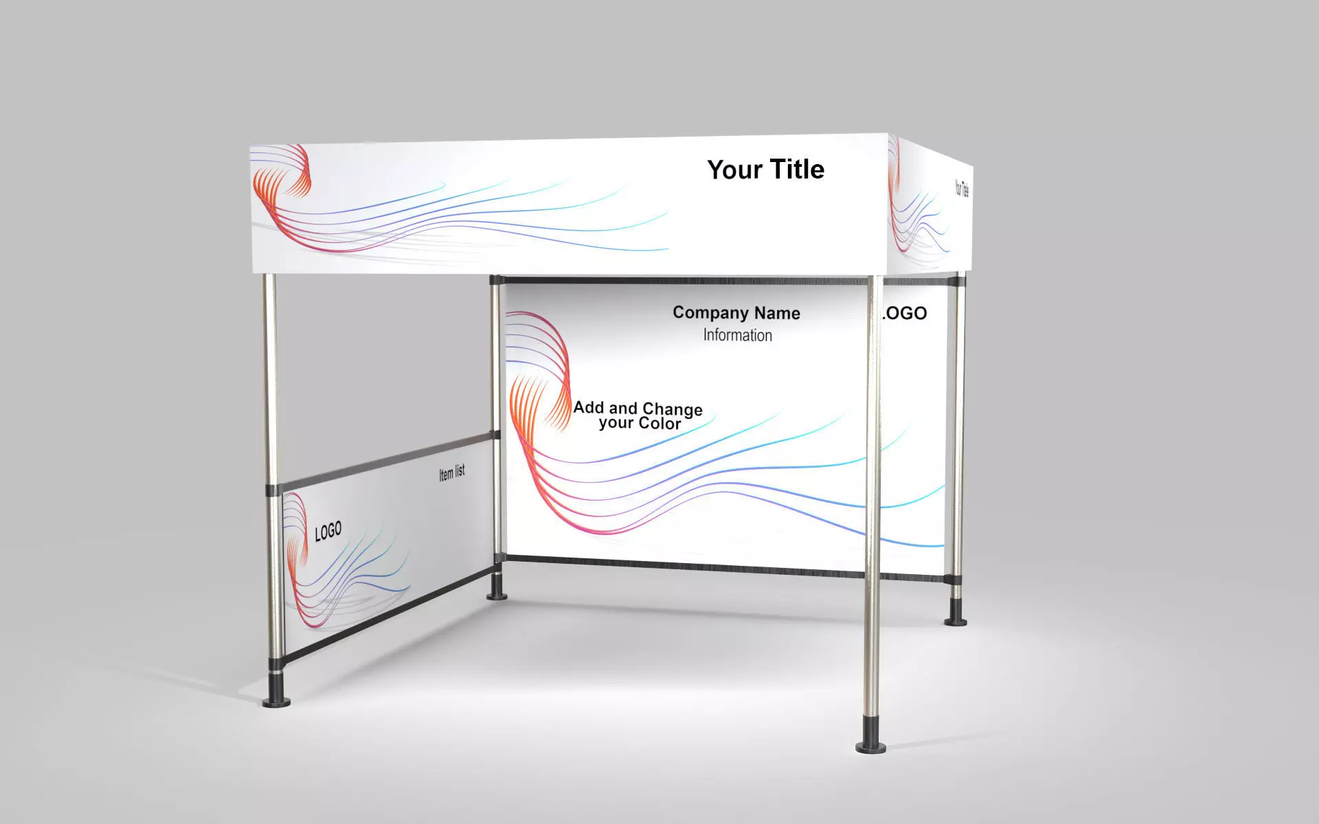 Display Tent Mockup Low-poly 3D model_0