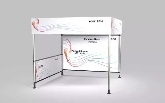 Display Tent Mockup Low-poly 3D model