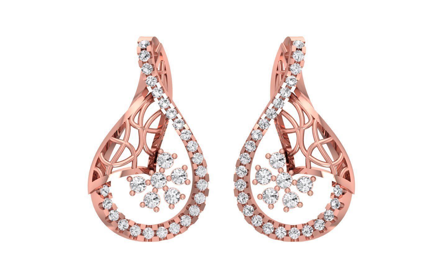 Earrings Pendant Set 3dm STL OBJ FBX Renders Details 3D print model_5