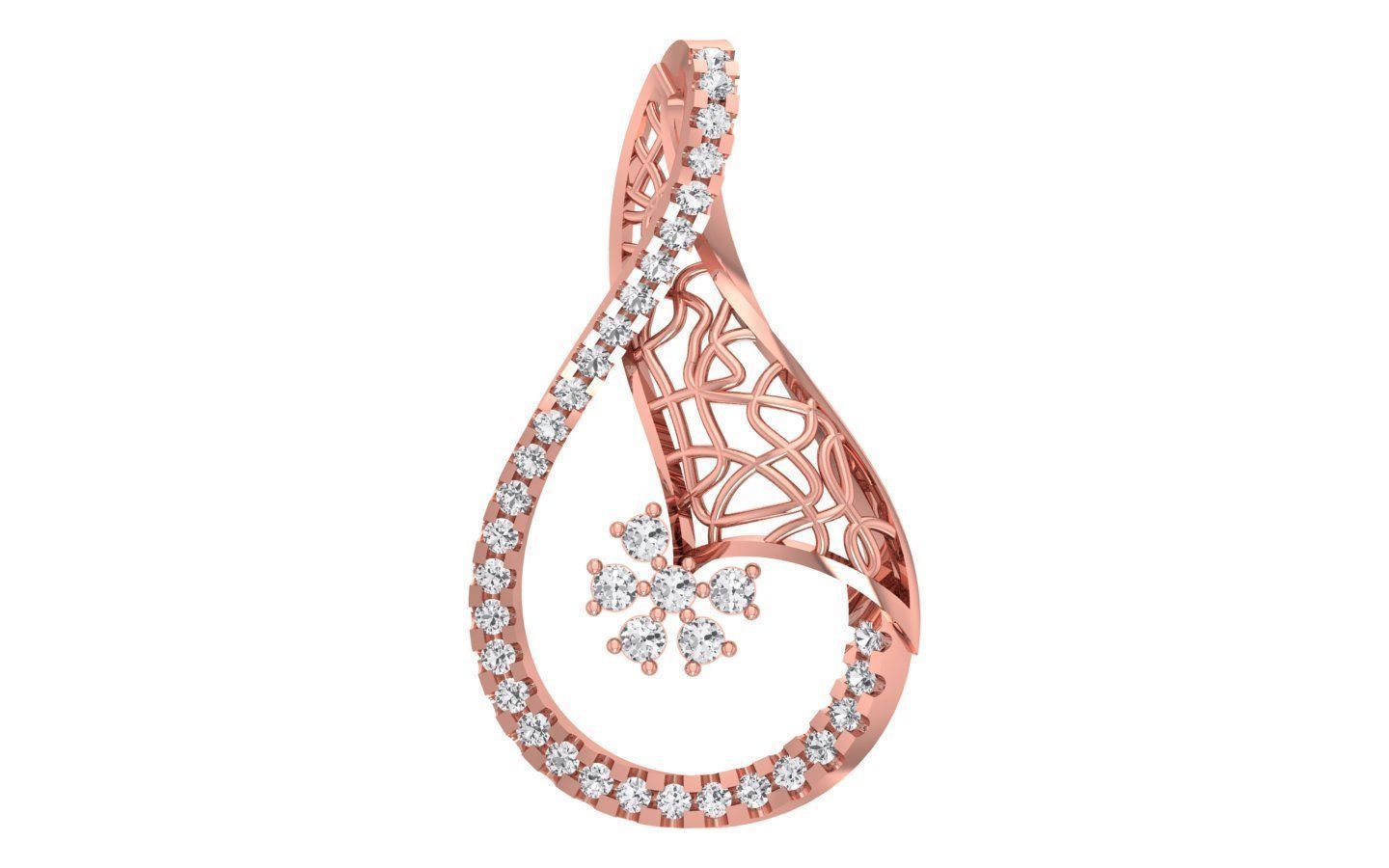 Earrings Pendant Set 3dm STL OBJ FBX Renders Details 3D print model_1