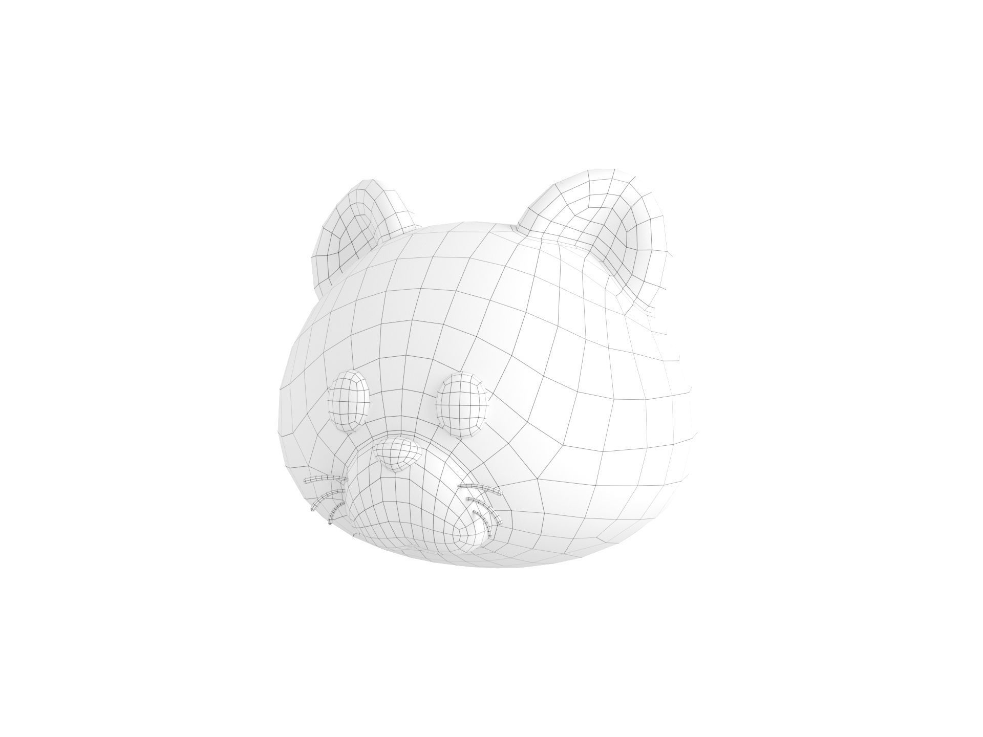 Prop178 Cheetah Head 3D model_24