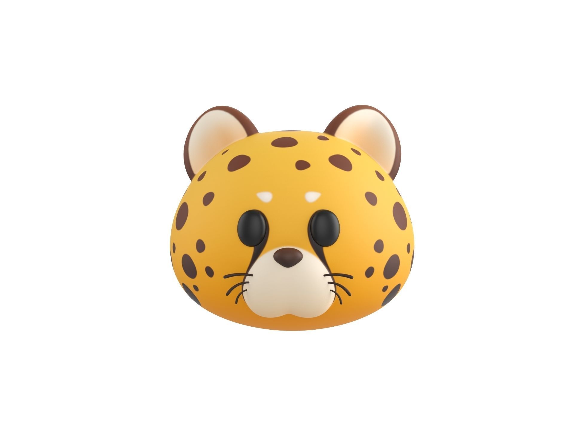 Prop178 Cheetah Head 3D model_1