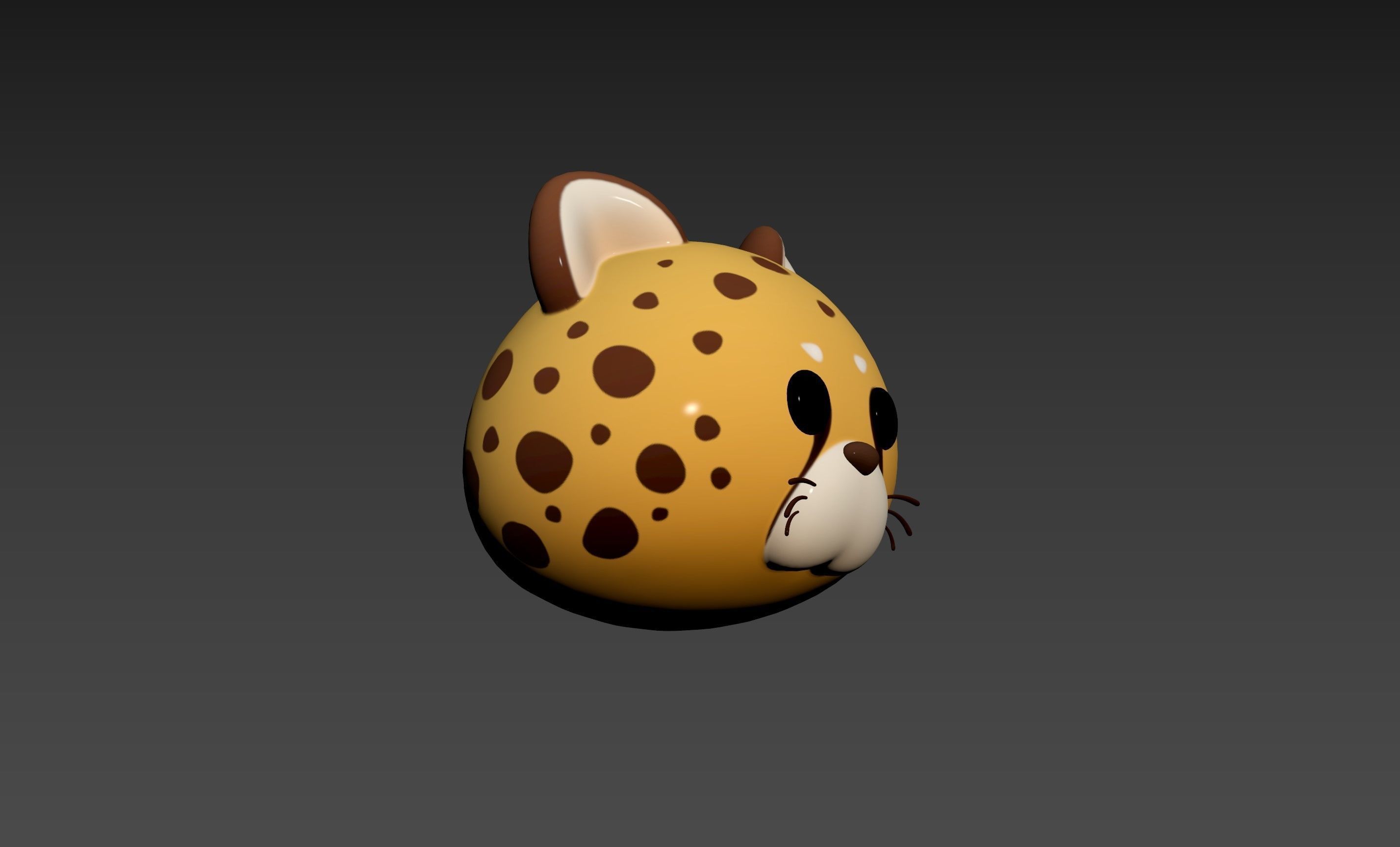 Prop178 Cheetah Head 3D model_15