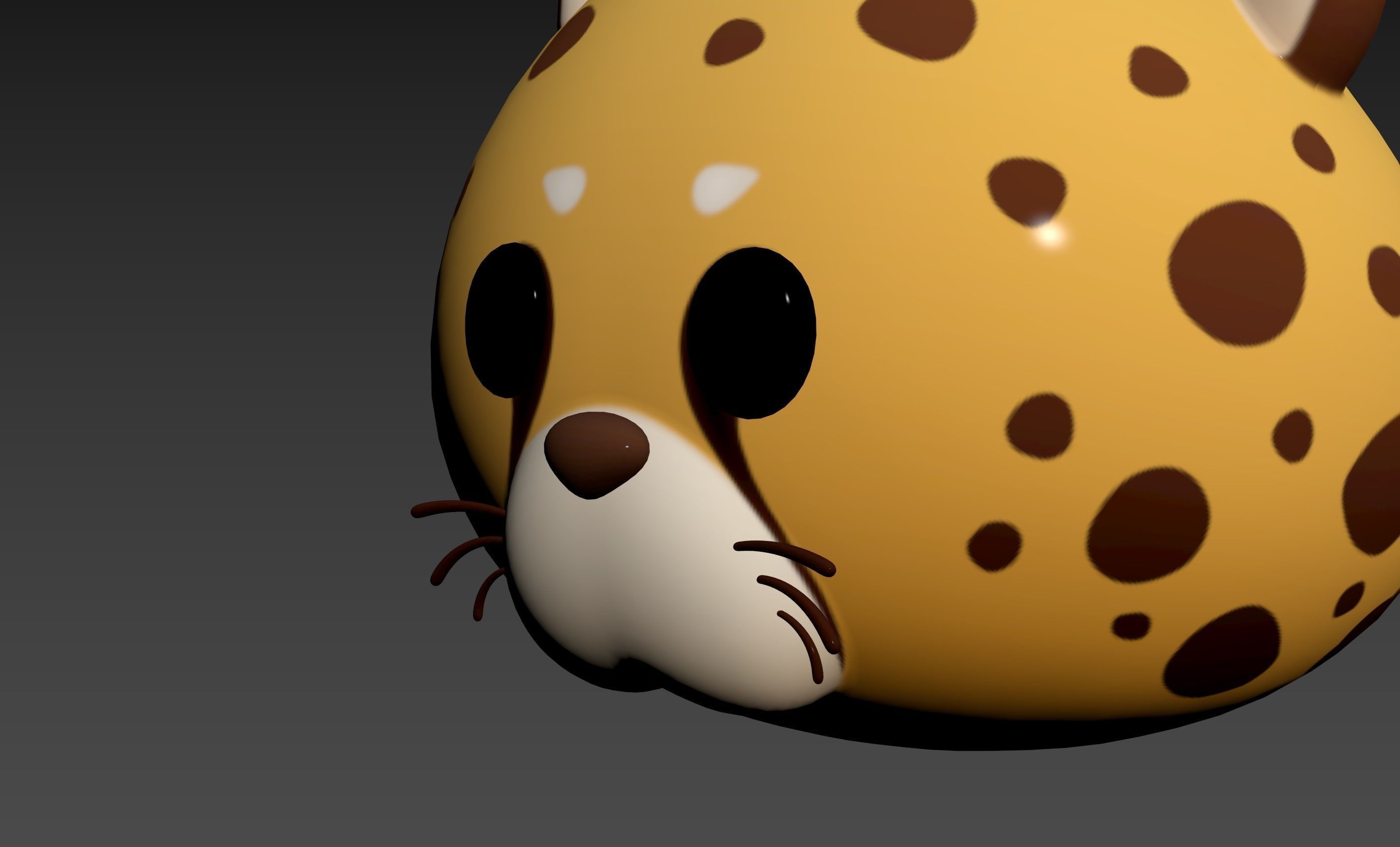 Prop178 Cheetah Head 3D model_22