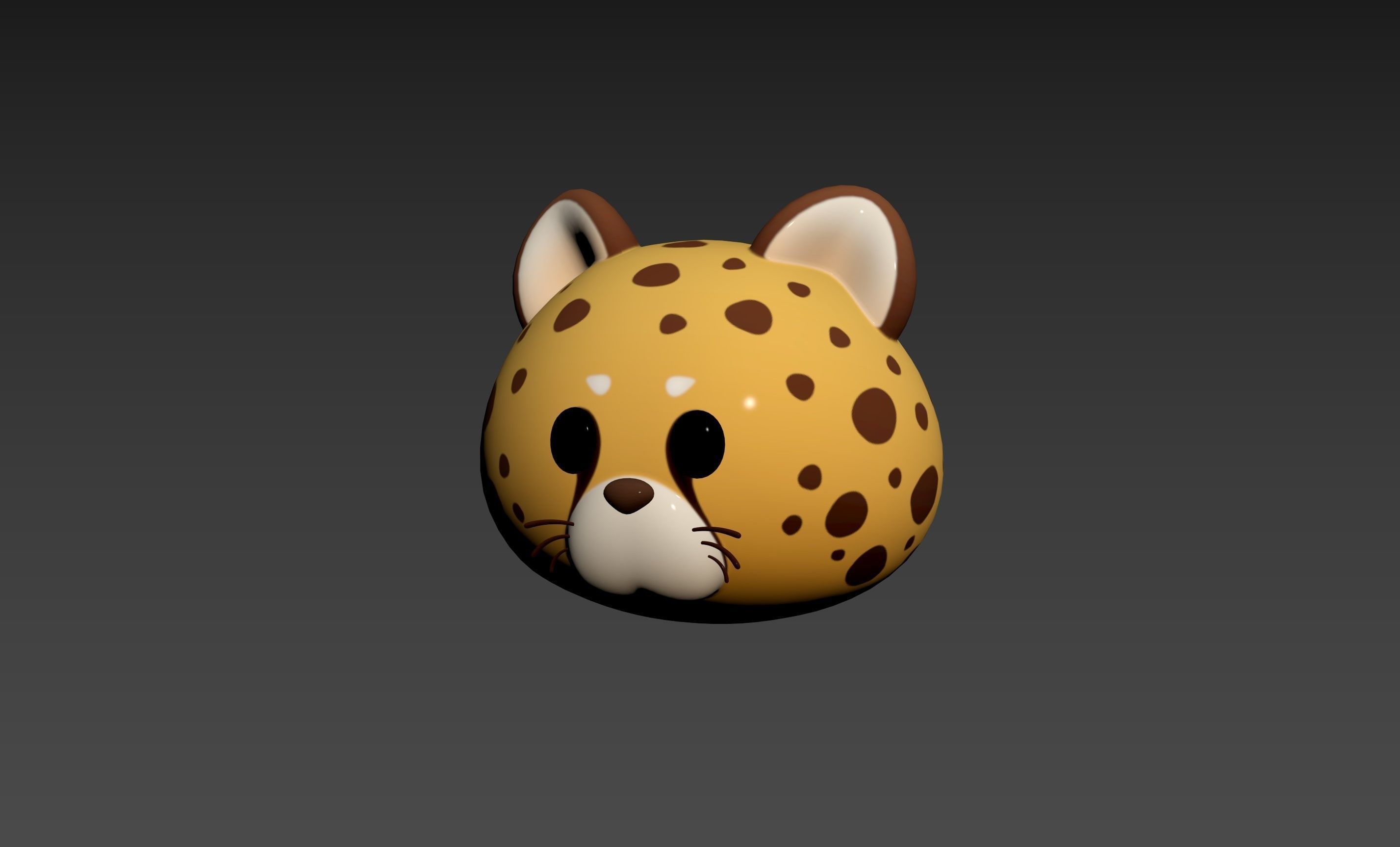 Prop178 Cheetah Head 3D model_10