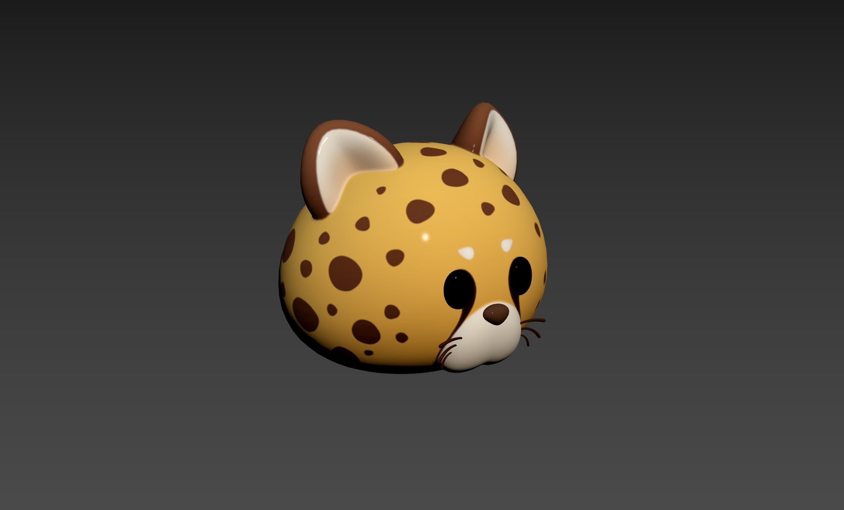Prop178 Cheetah Head 3D model_14