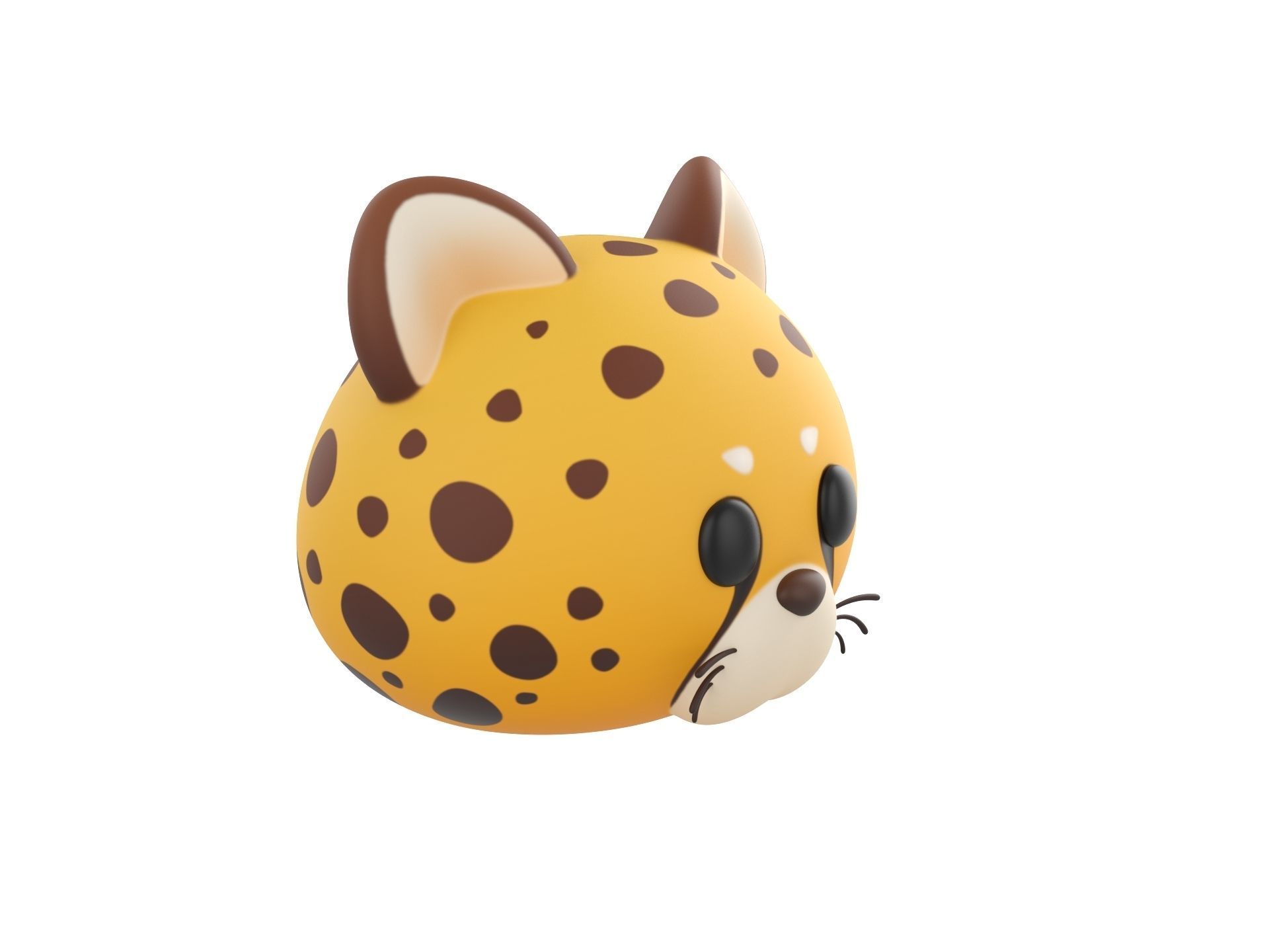 Prop178 Cheetah Head 3D model_2