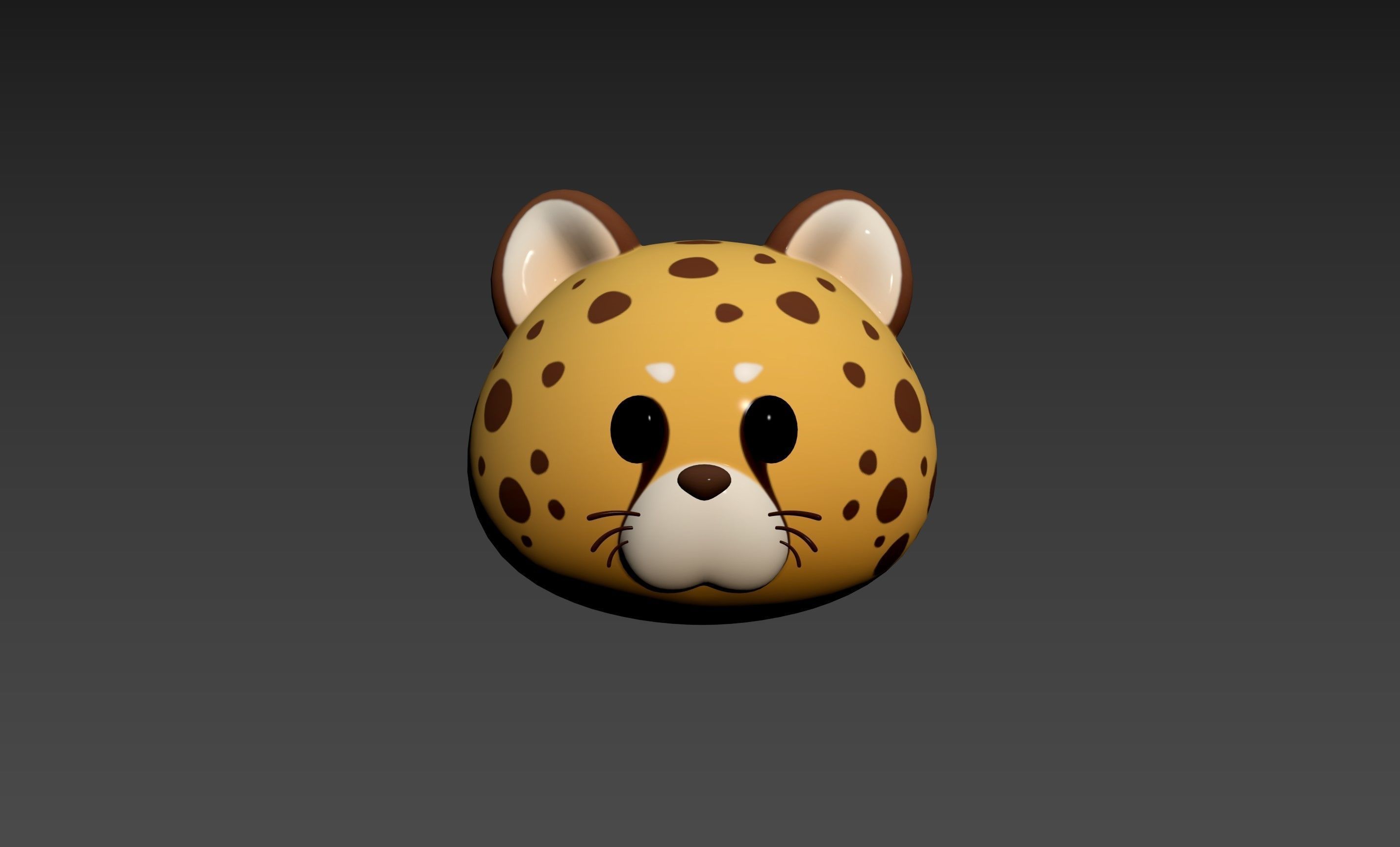 Prop178 Cheetah Head 3D model_13