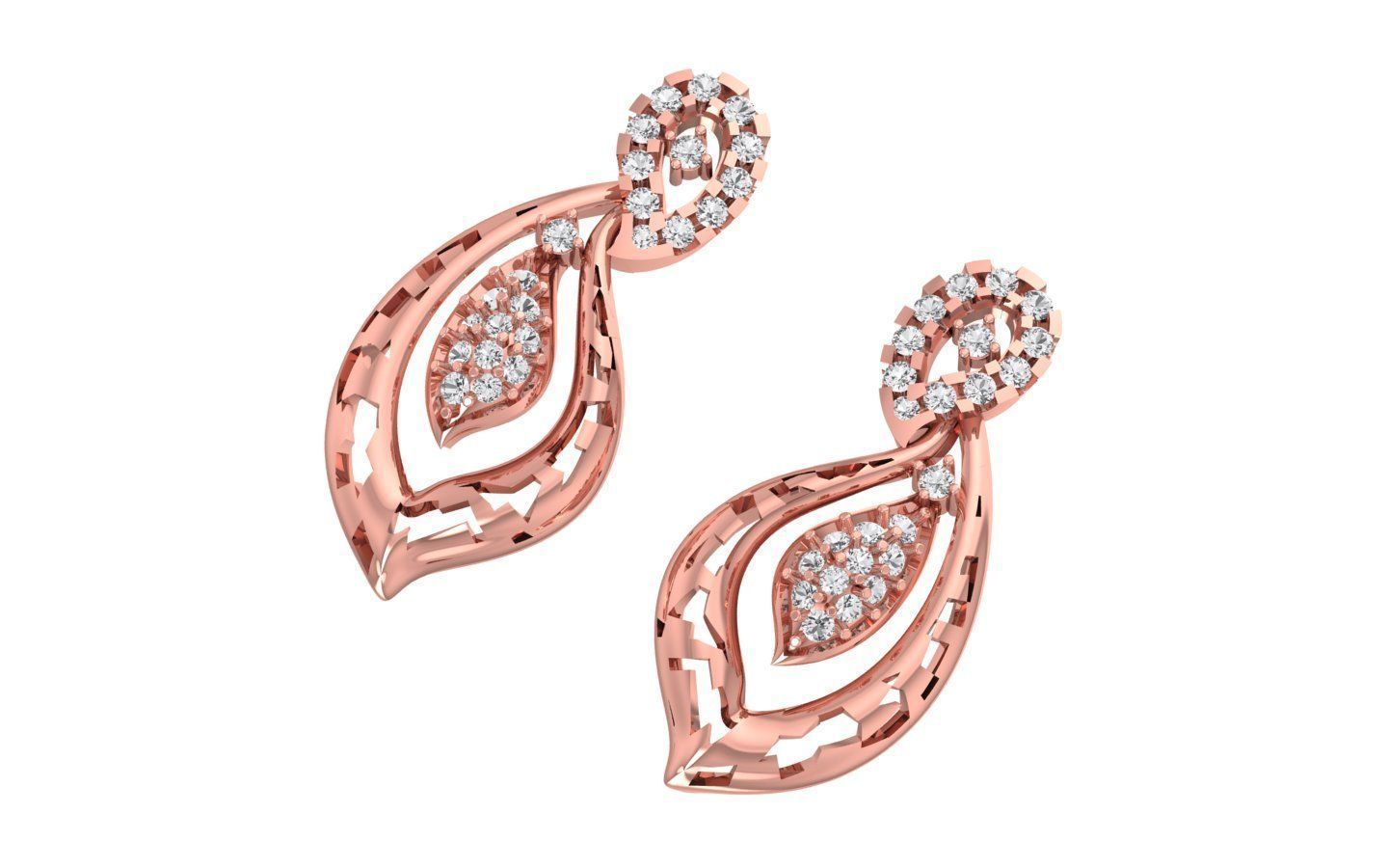 Earrings Pendant Set 3dm STL OBJ FBX Renders Details 3D print model_6