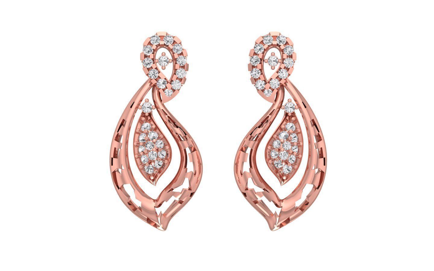 Earrings Pendant Set 3dm STL OBJ FBX Renders Details 3D print model_1