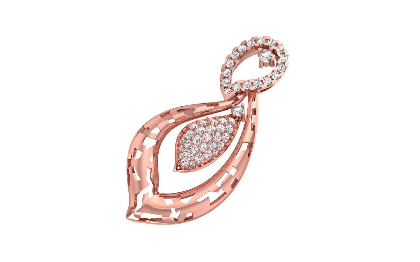 Earrings Pendant Set 3dm STL OBJ FBX Renders Details 3D print model_5