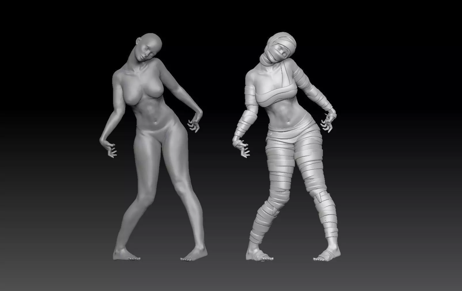 GIRL MUMMY HALLOWEEN 1 3D print model