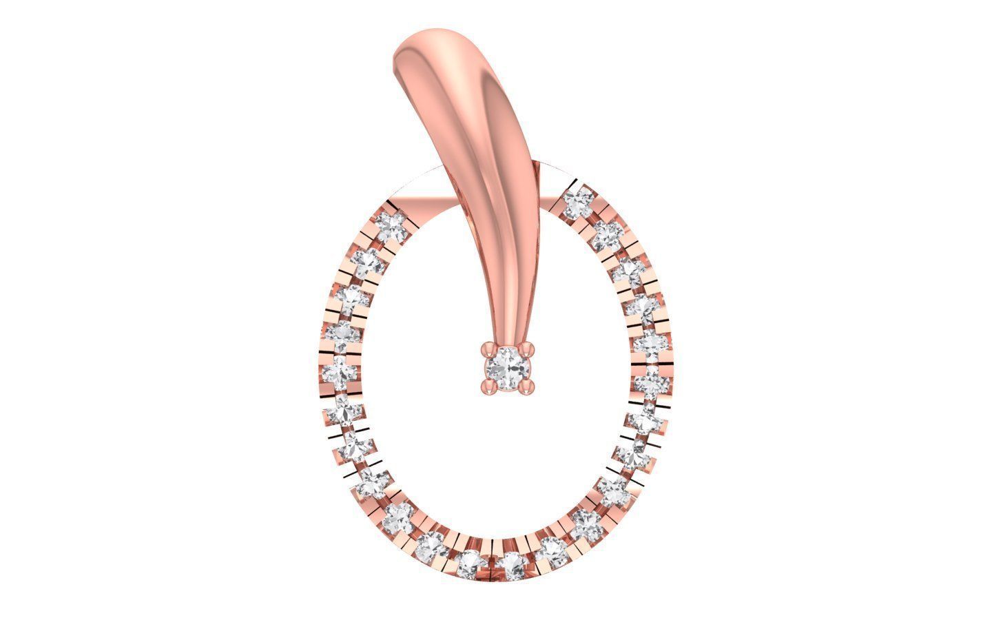 Earrings Pendant Set 3dm STL OBJ FBX Renders Details 3D print model_3