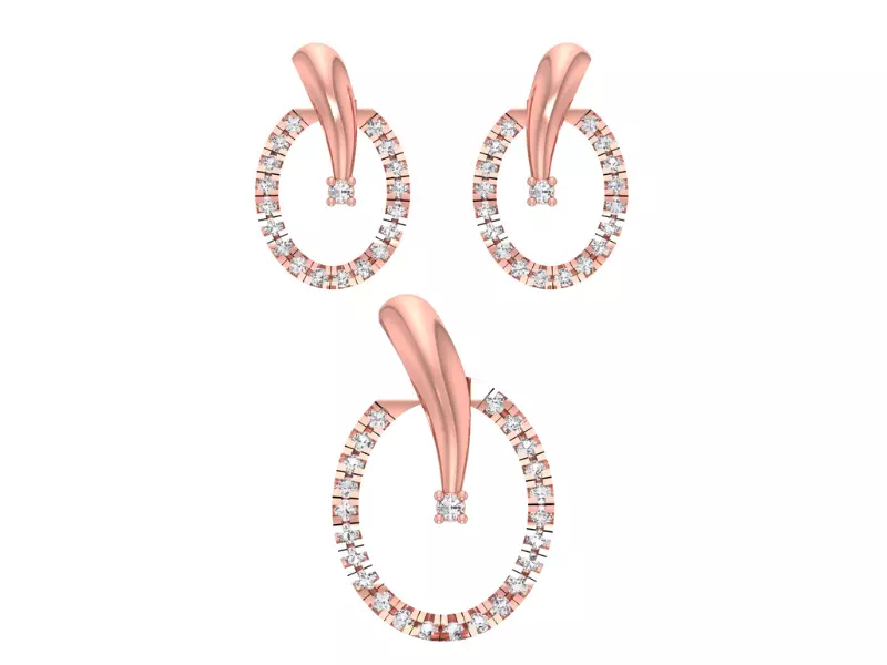 Earrings Pendant Set 3dm STL OBJ FBX Renders Details 3D print model_0