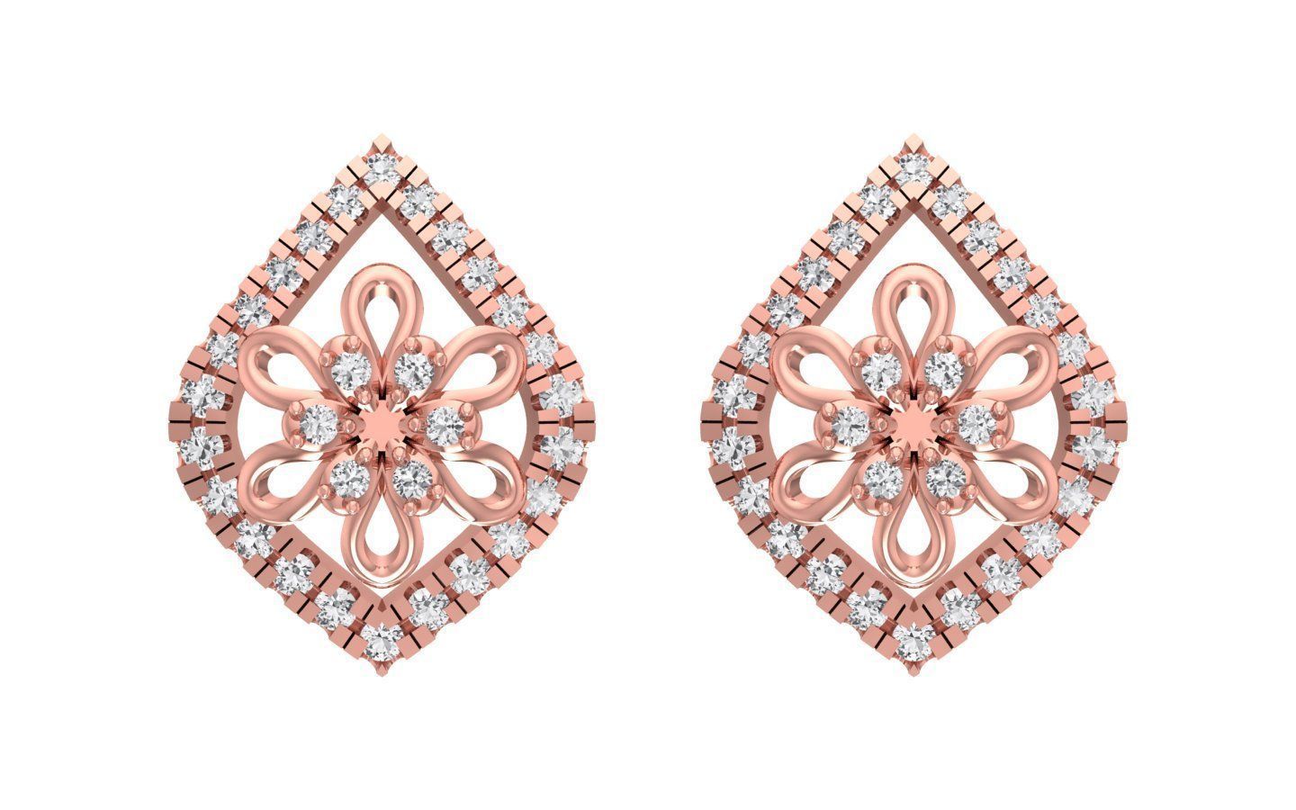 Earrings Pendant Set 3dm STL OBJ FBX Renders Details 3D print model_3