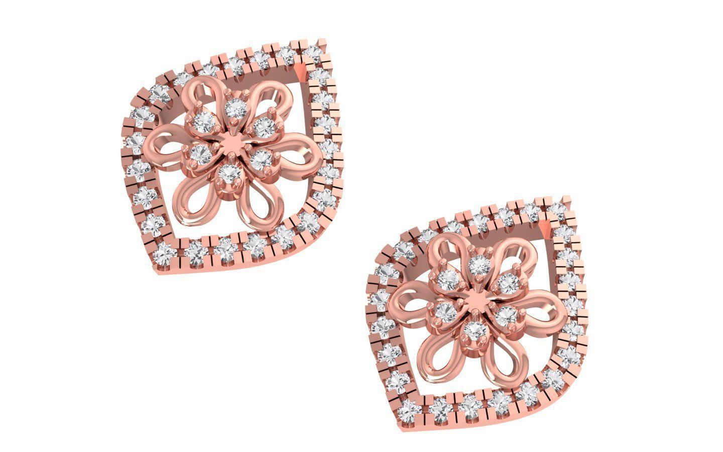 Earrings Pendant Set 3dm STL OBJ FBX Renders Details 3D print model_7