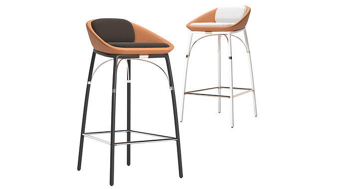 Nero Bar Chair By Myface 3D model