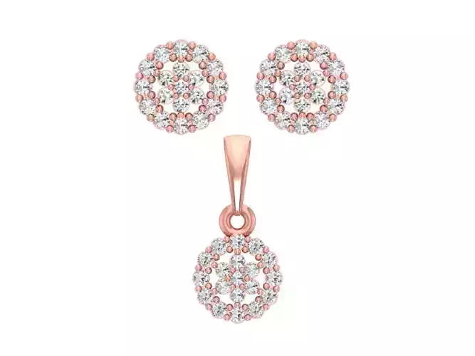 Earrings Pendant Set 3dm STL OBJ FBX Renders Details