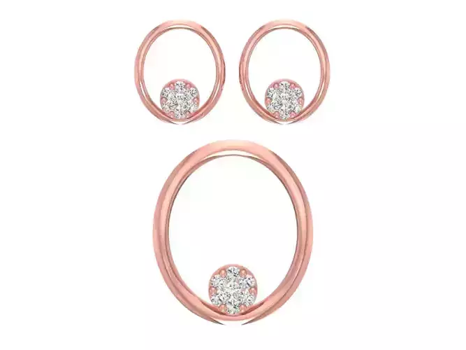 Earrings Pendant Set 3dm STL OBJ FBX Renders Details