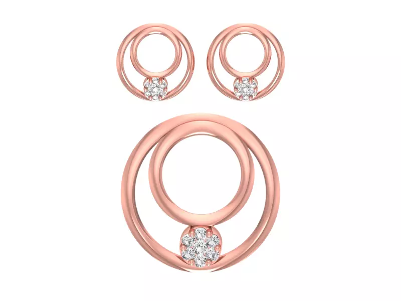 Earrings Pendant Set 3dm STL OBJ FBX Renders Details 3D print model_0