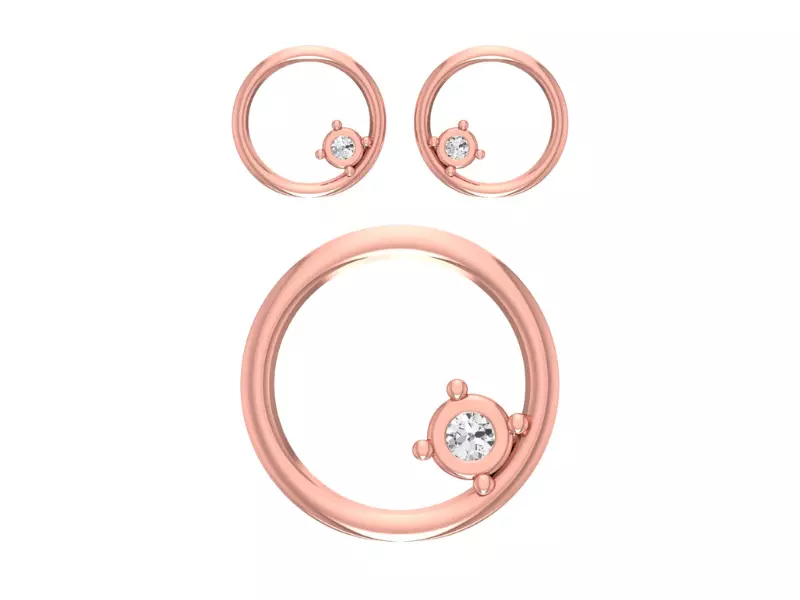 Earrings Pendant Set 3dm STL OBJ FBX Renders Details 3D print model_0