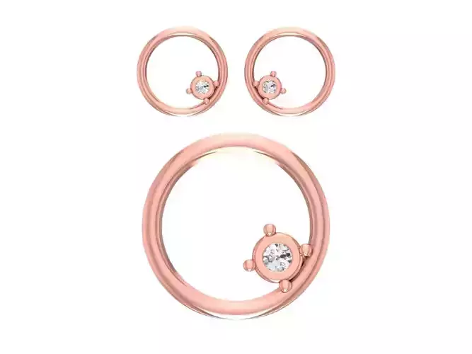 Earrings Pendant Set 3dm STL OBJ FBX Renders Details