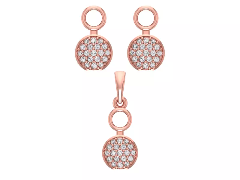 Earrings Pendant Set 3dm STL OBJ FBX Renders Details 3D print model_0