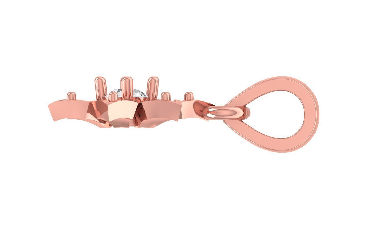 Earrings Pendant Set 3dm STL OBJ FBX Renders Details 3D print model_2