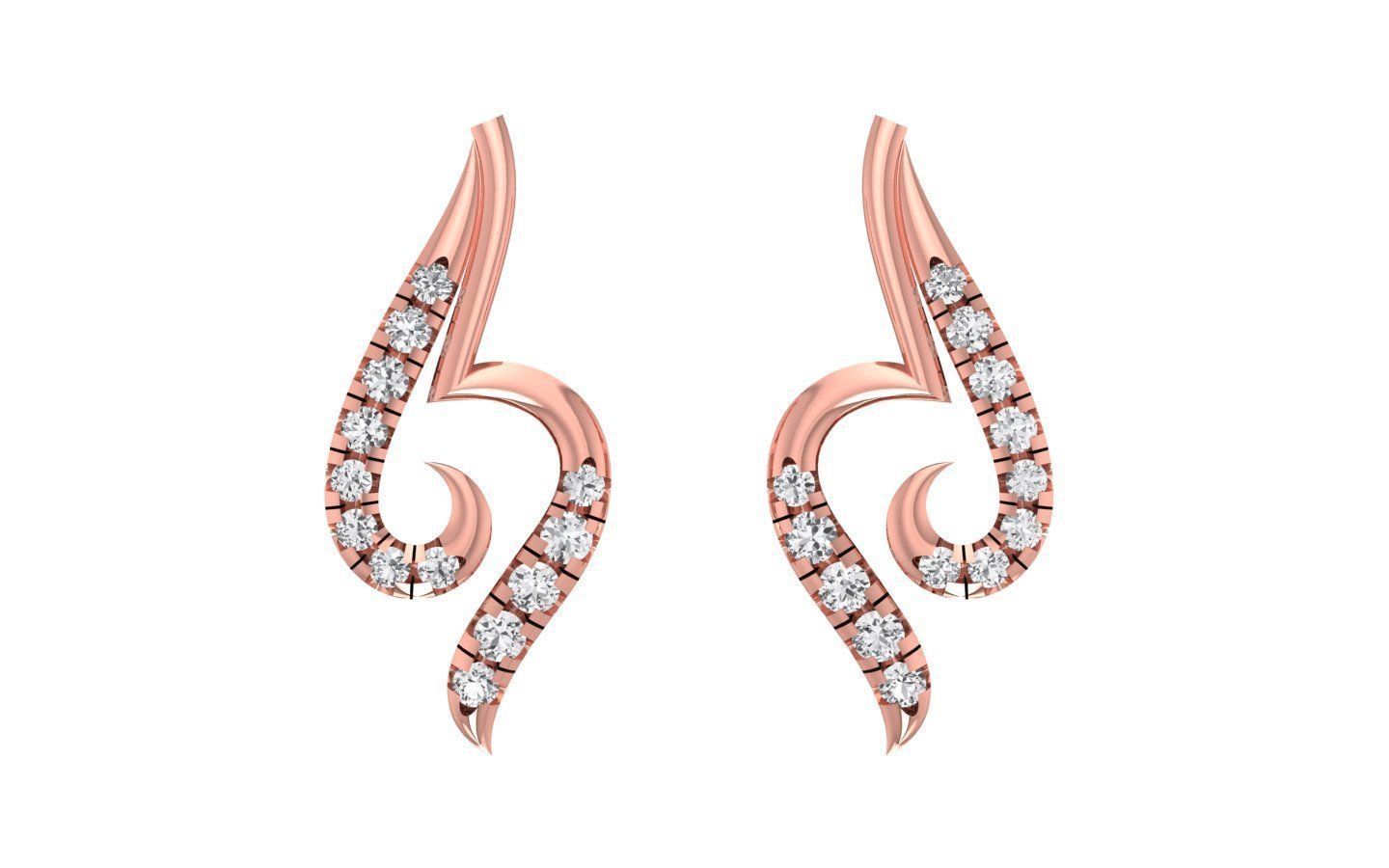 Earrings Pendant Set 3dm STL OBJ FBX Renders Details 3D print model_5