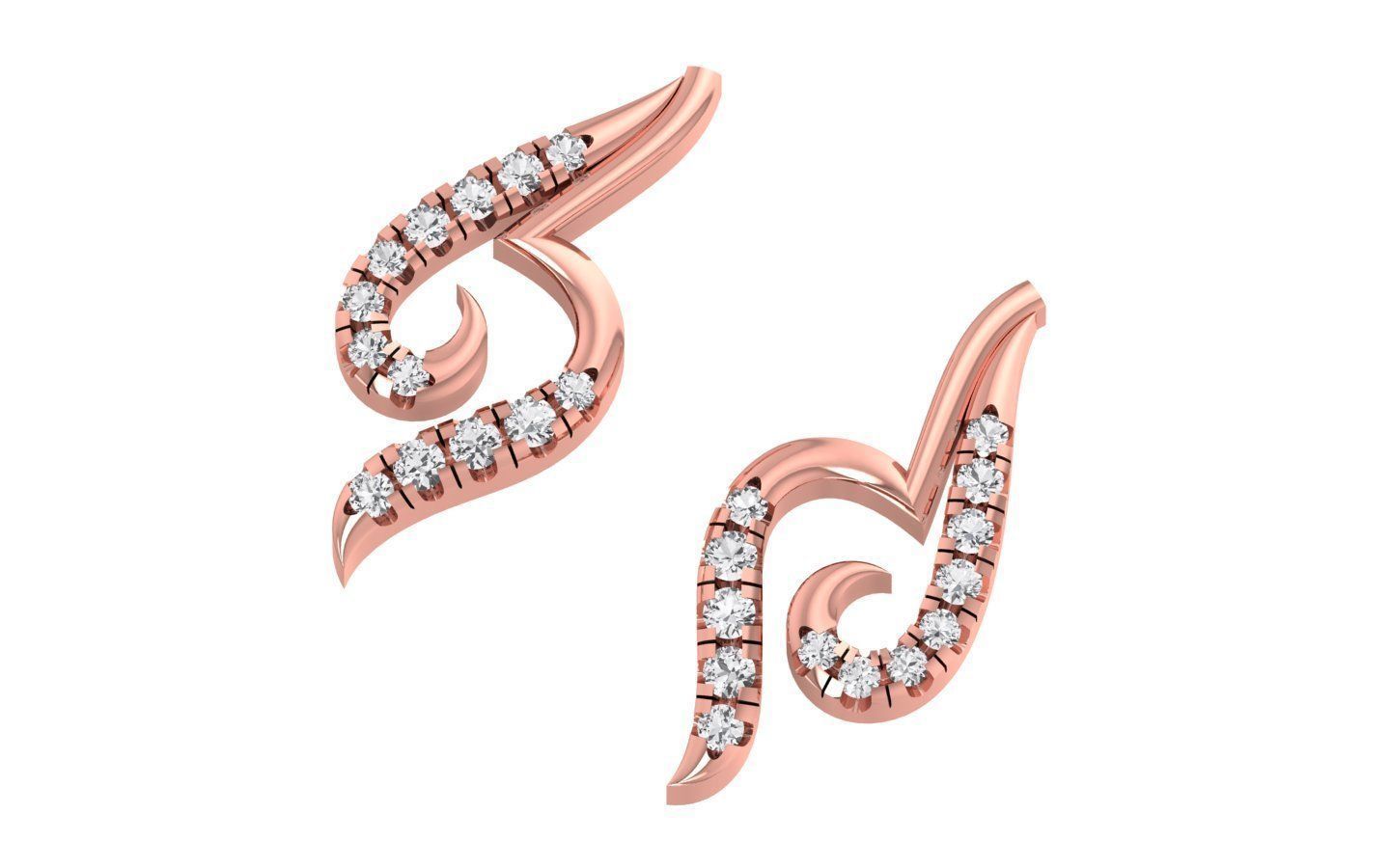 Earrings Pendant Set 3dm STL OBJ FBX Renders Details 3D print model_4