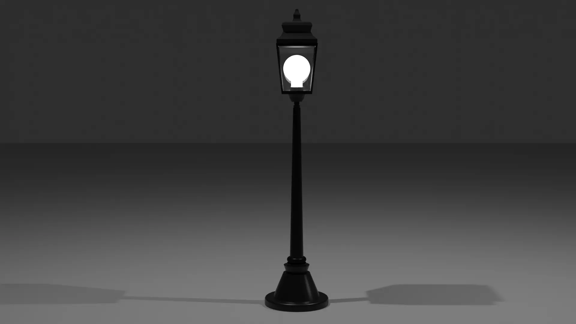 lamppost street lamp 3D model_0