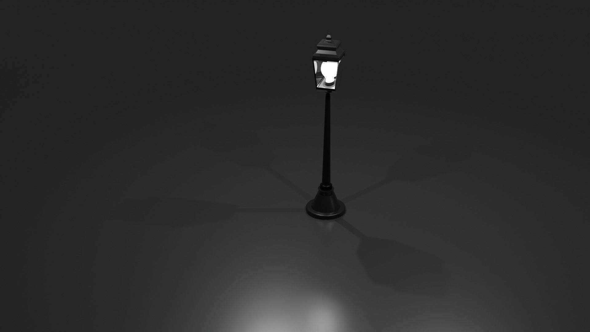 lamppost street lamp 3D model_2