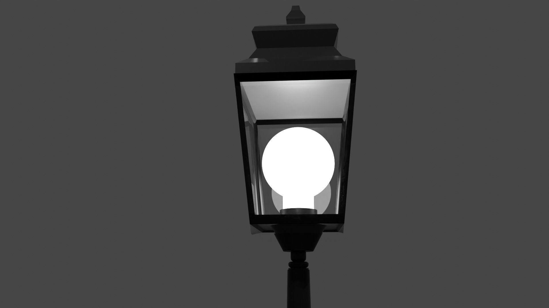 lamppost street lamp 3D model_4