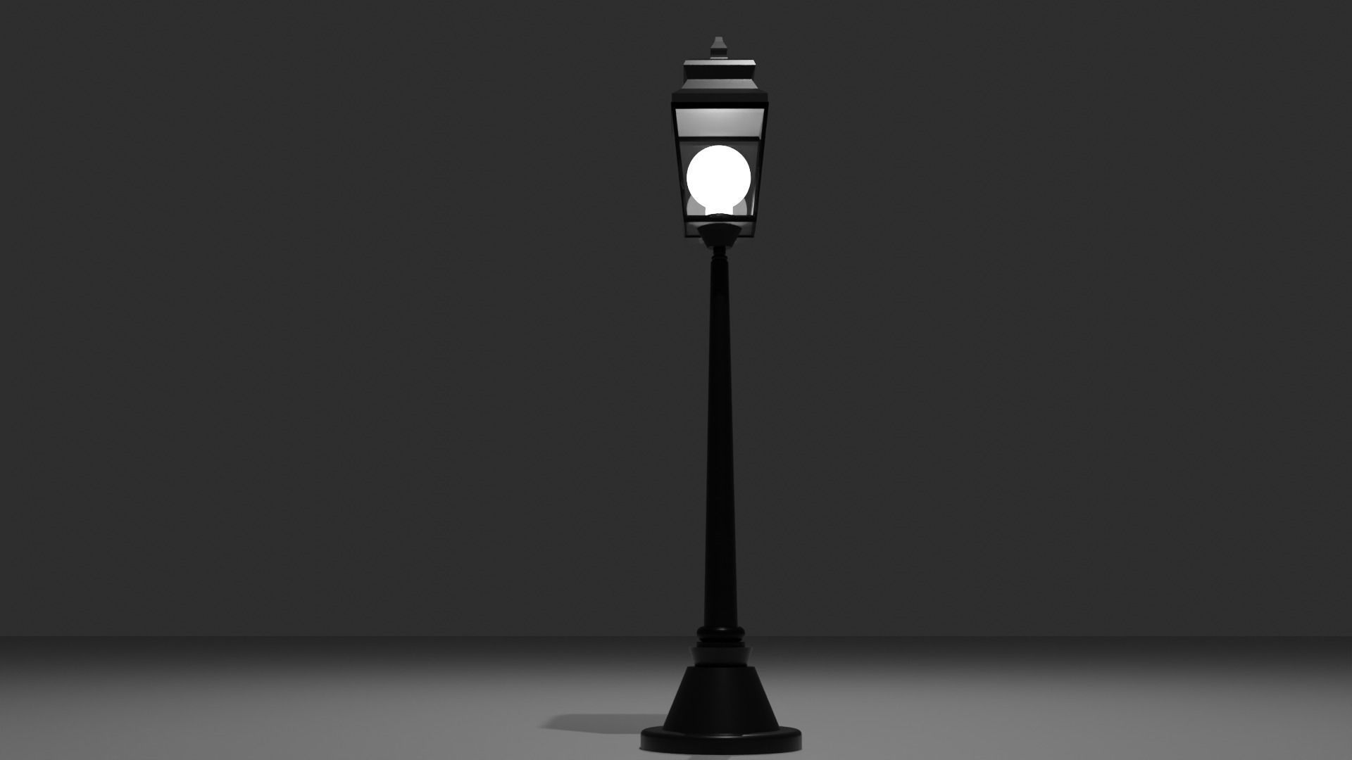 lamppost street lamp 3D model_1