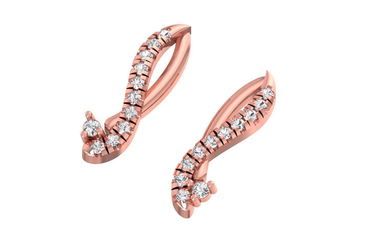 Earrings Pendant Set 3dm STL OBJ FBX Renders Details 3D print model_3