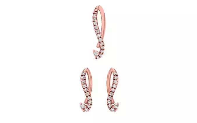 Earrings Pendant Set 3dm STL OBJ FBX Renders Details