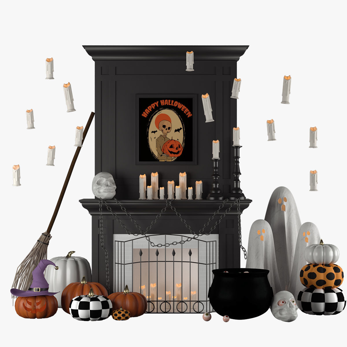 Halloween decor 3D model_2