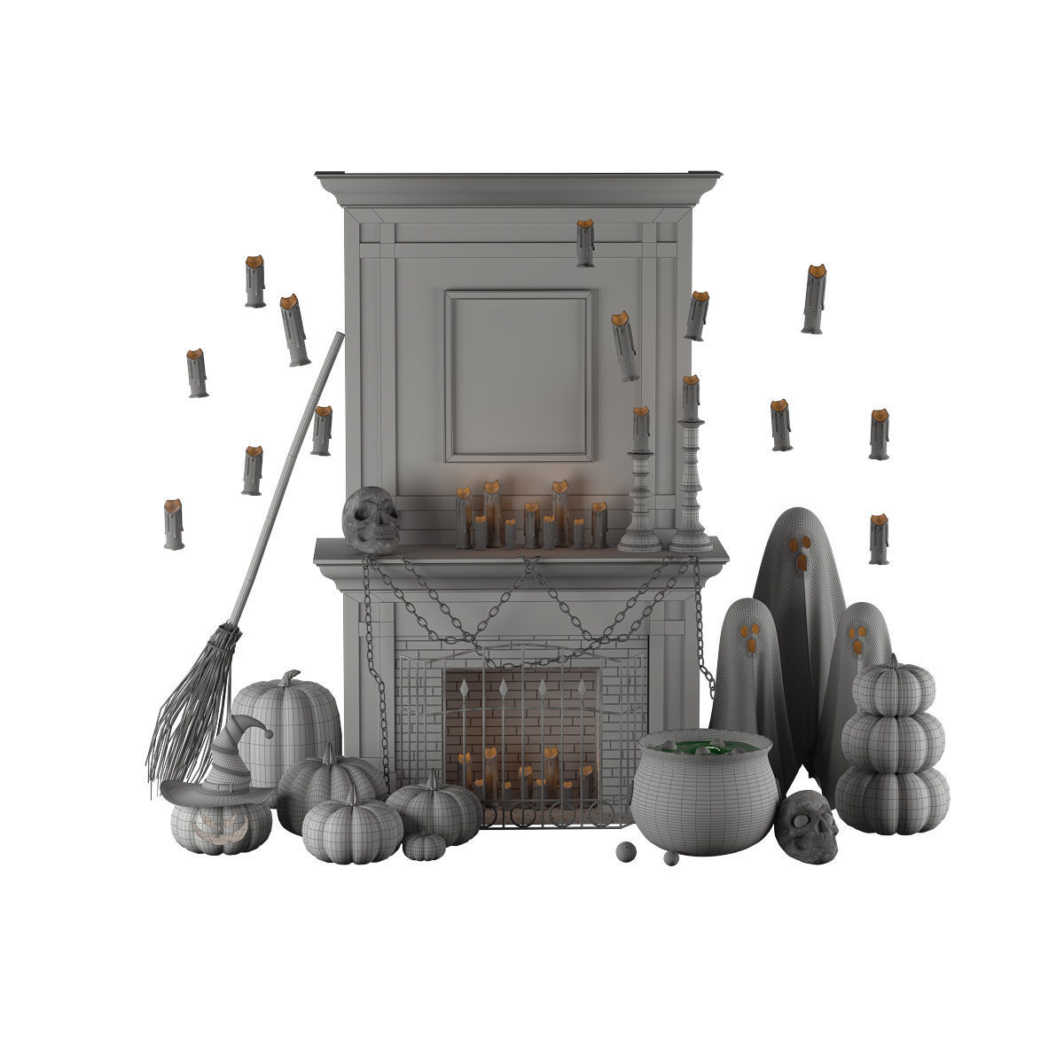 Halloween decor 3D model_8