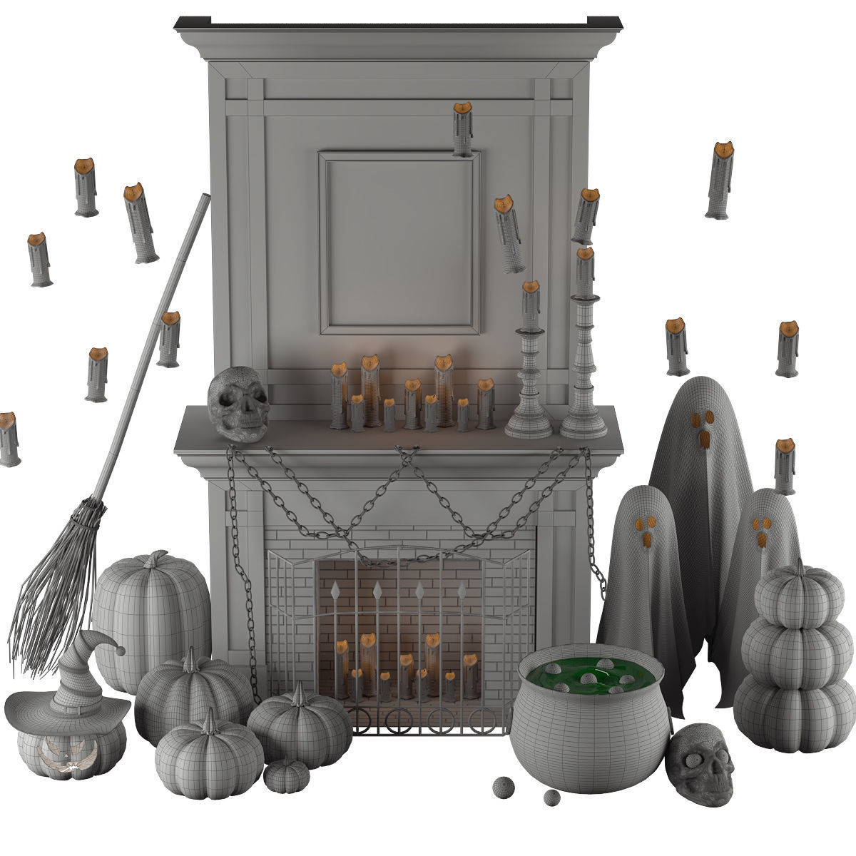 Halloween decor 3D model_9