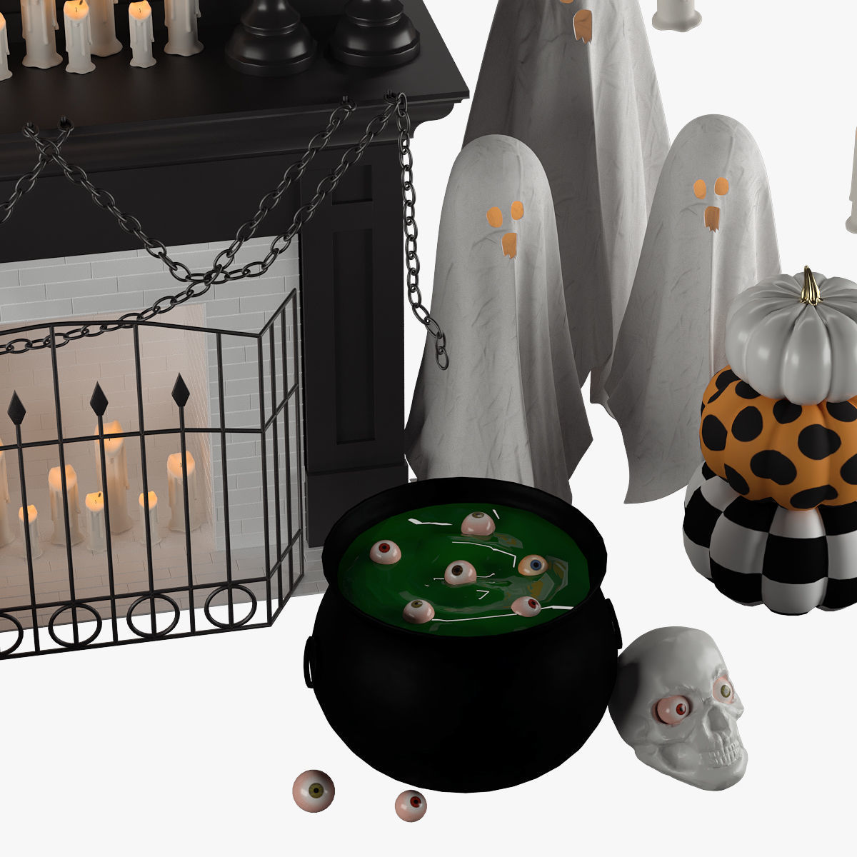 Halloween decor 3D model_4