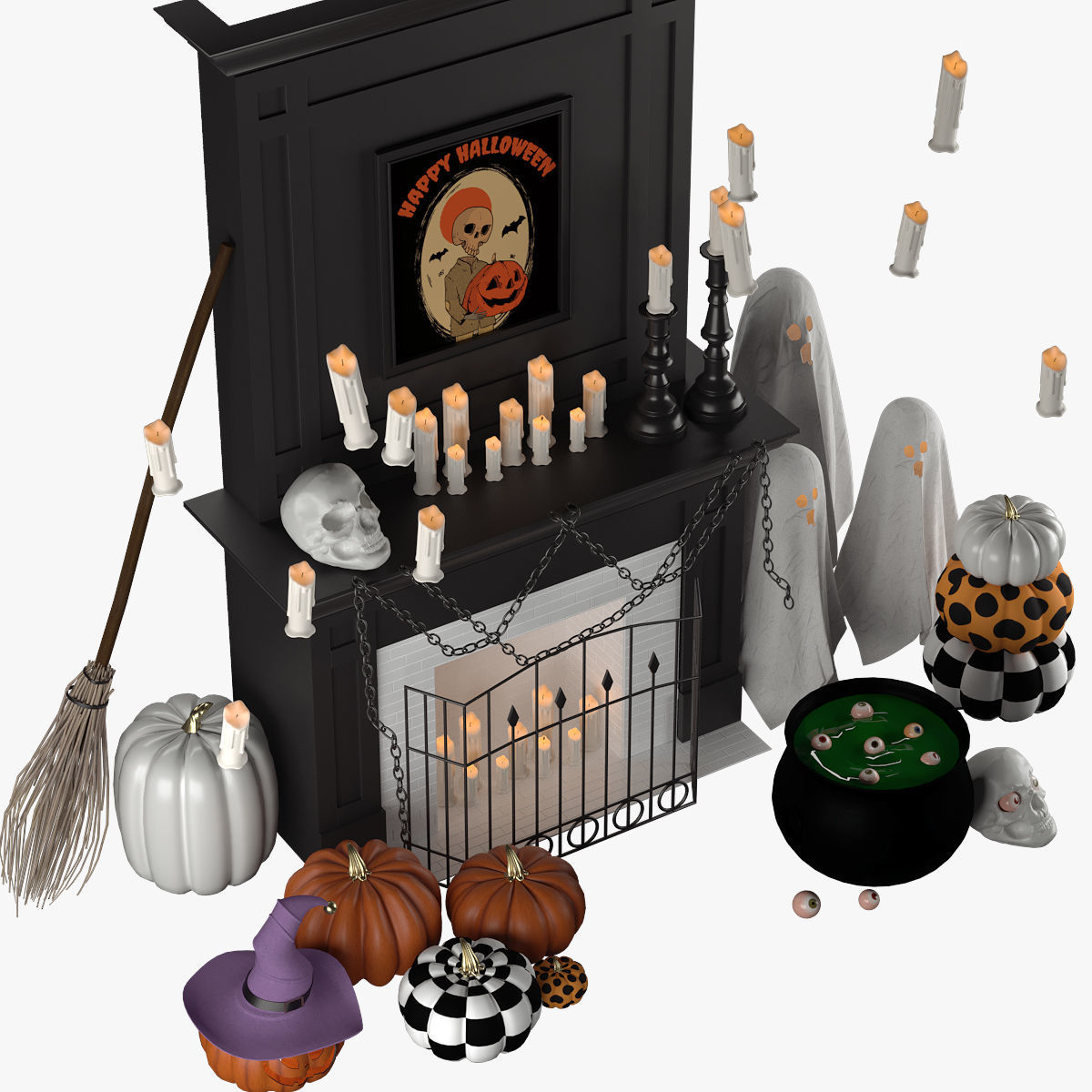 Halloween decor 3D model_1