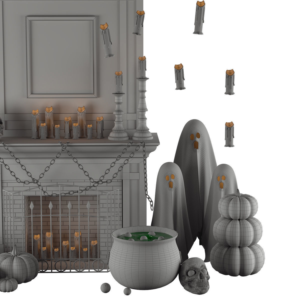 Halloween decor 3D model_7