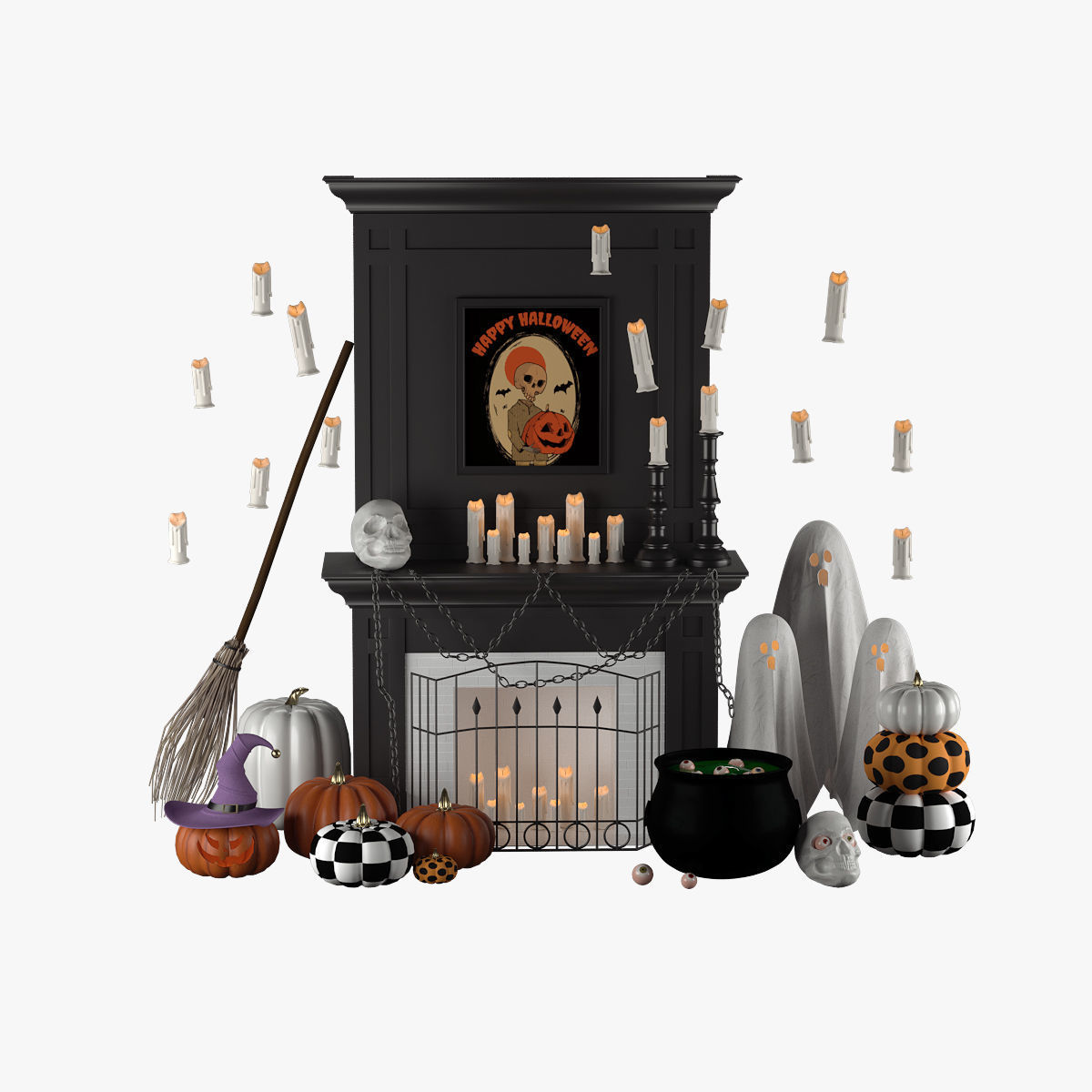 Halloween decor 3D model_6
