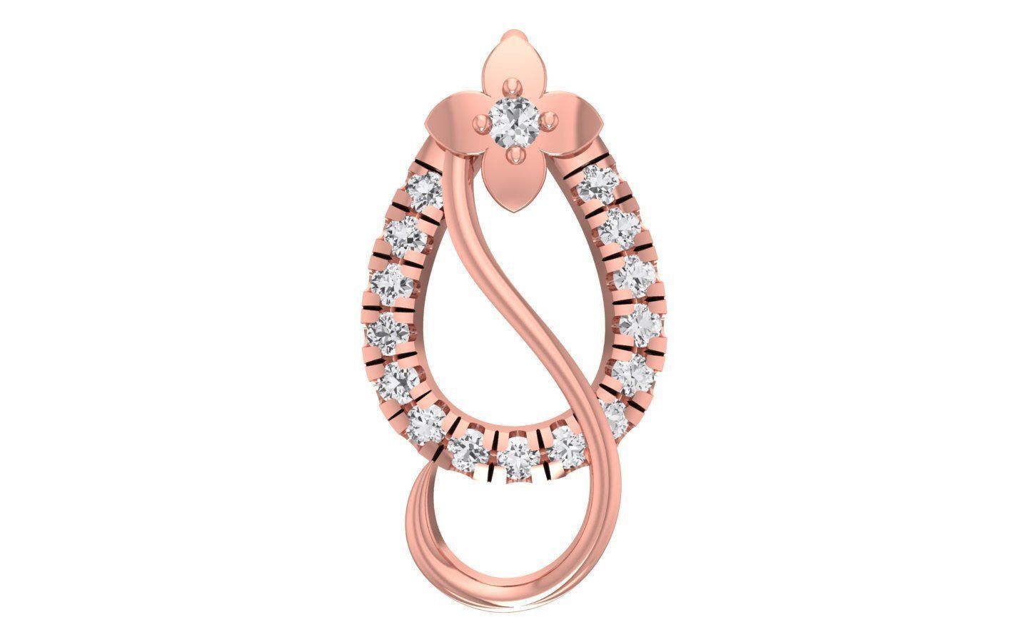 Earrings Pendant Set 3dm STL OBJ FBX Renders Details 3D print model_2