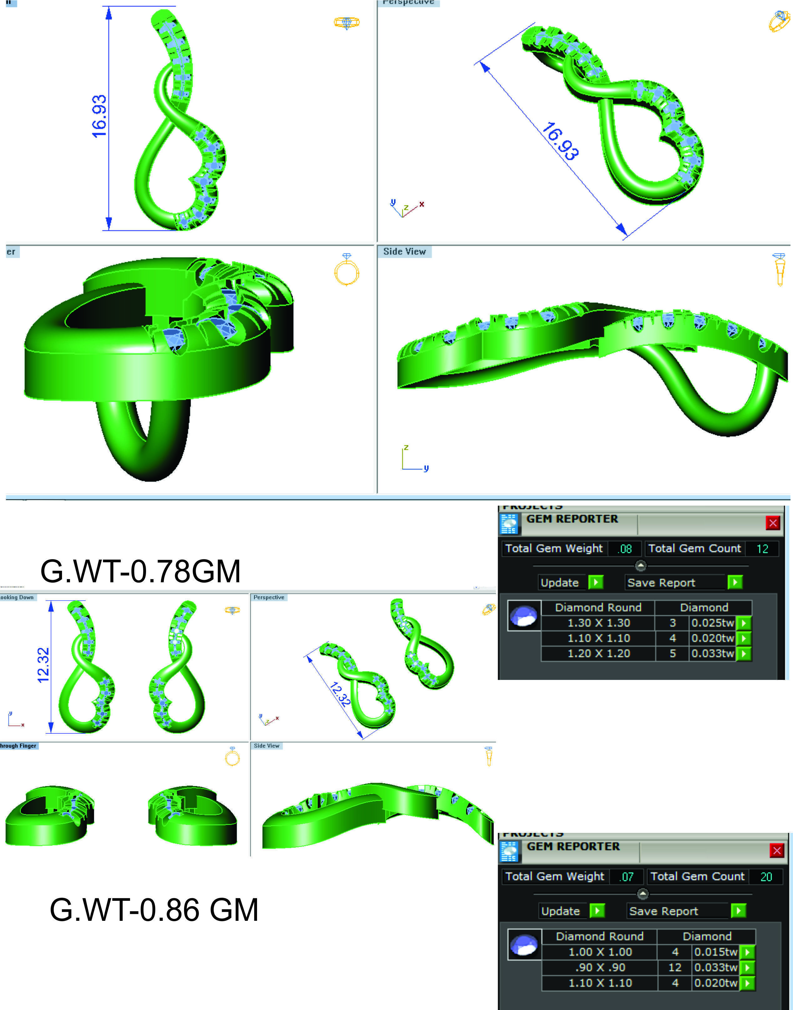 Earrings Pendant Set 3dm STL OBJ FBX Renders Details 3D print model_7