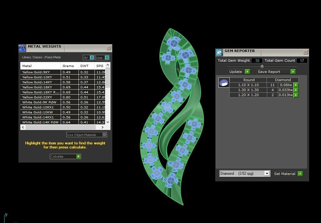 Earrings Pendant Set 3dm STL OBJ FBX Renders Details 3D print model_7