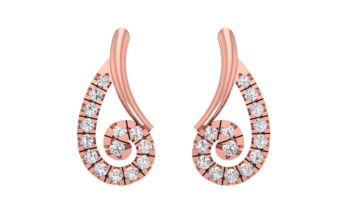 Earrings Pendant Set 3dm STL OBJ FBX Renders Details 3D print model_5